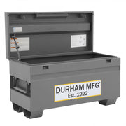 Durham Jobsite Storage Box, 9 Cu. Ft., 14 Gauge Steel, 42 X 19 X 23-1/2, Gray