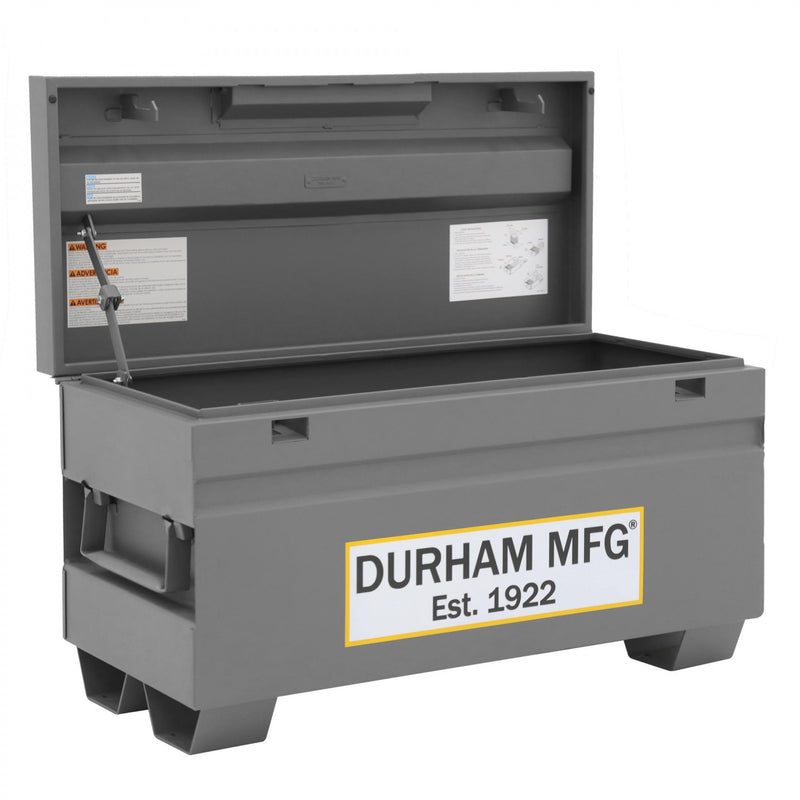 Durham Jobsite Storage Box, 9 Cu. Ft., 14 Gauge Steel, 42 X 19 X 23-1/2, Gray
