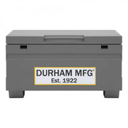 Durham Jobsite Storage Box, 9 Cu. Ft., 14 Gauge Steel, 42 X 19 X 23-1/2, Gray
