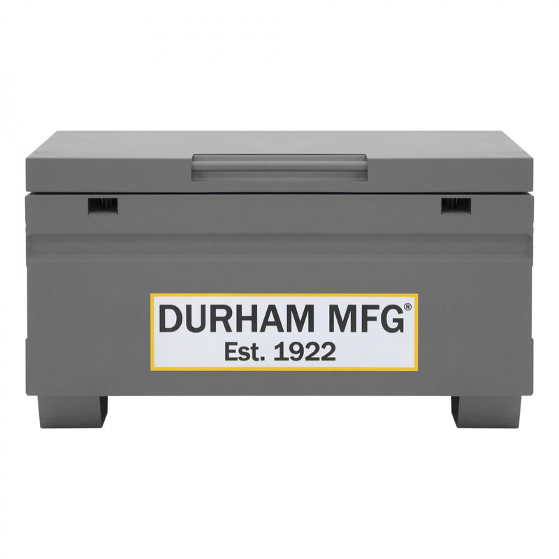 Durham Jobsite Storage Box, 9 Cu. Ft., 14 Gauge Steel, 42 X 19 X 23-1/2, Gray