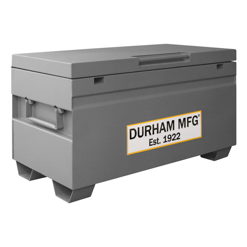Durham Jobsite Storage Box, 16 Cu. Ft., 14 Gauge Steel, 48 X 24 X 27-13/16, Gray