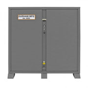 Durham Jobsite Storage Cabinet, 47.5 cu. ft., 14 Gauge Steel, 6 shelve, and 8 door shelves, Gray