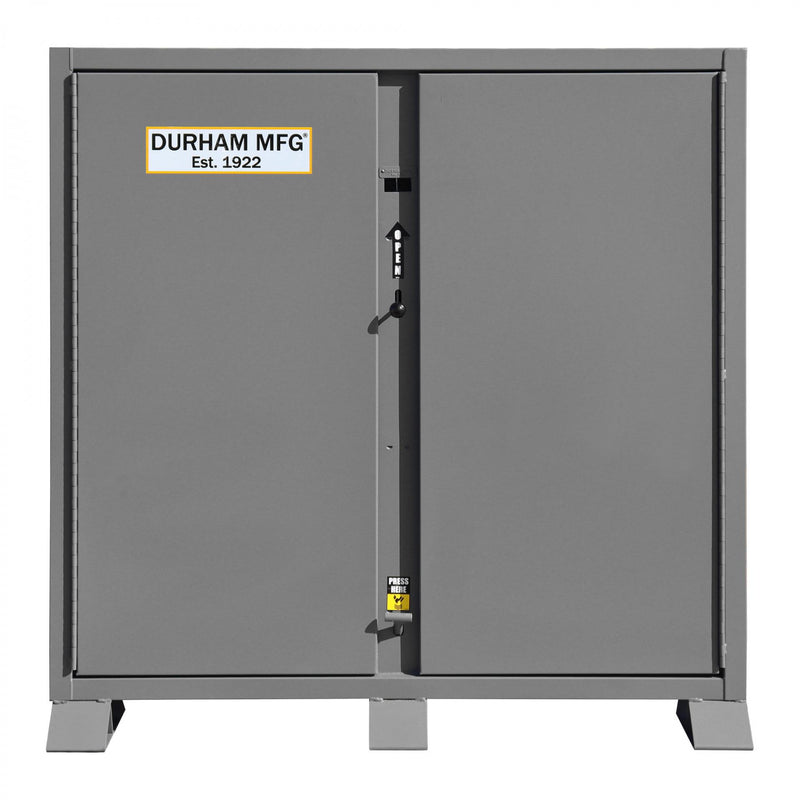 Durham Jobsite Storage Cabinet, 47.5 Cu. Ft., 14 Gauge Steel, 60 X 27-1/4 X 60-3/4, Gray