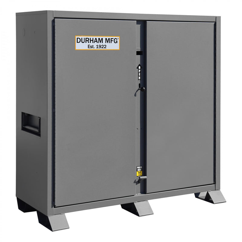Durham Jobsite Storage Cabinet, 47.5 Cu. Ft., 14 Gauge Steel, 60 X 27-1/4 X 60-3/4, Gray