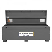 Durham Jobsite Storage Box, 24 Cu. Ft., 14 Gauge Steel, 60 X 24 X 22-3/4, Gray