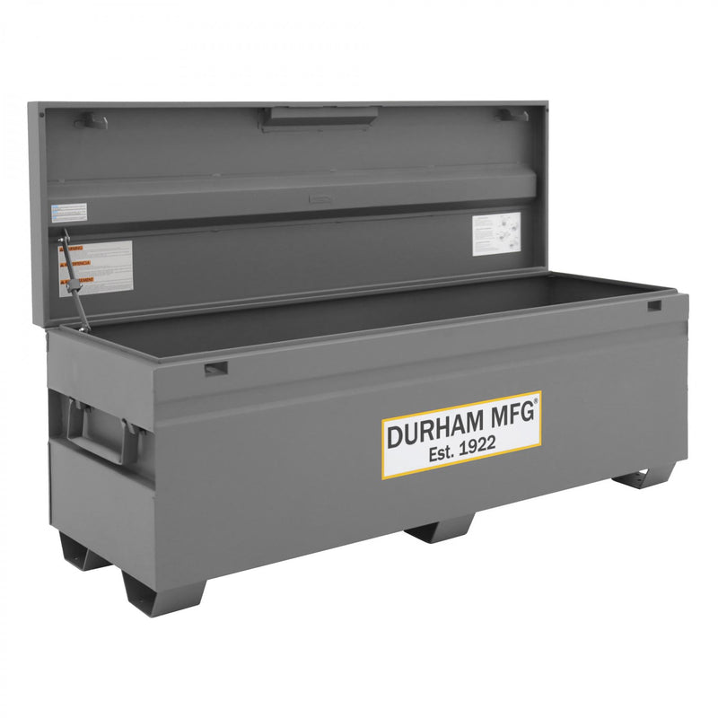 Durham Jobsite Storage Box, 24 Cu. Ft., 14 Gauge Steel, 60 X 24 X 22-3/4, Gray