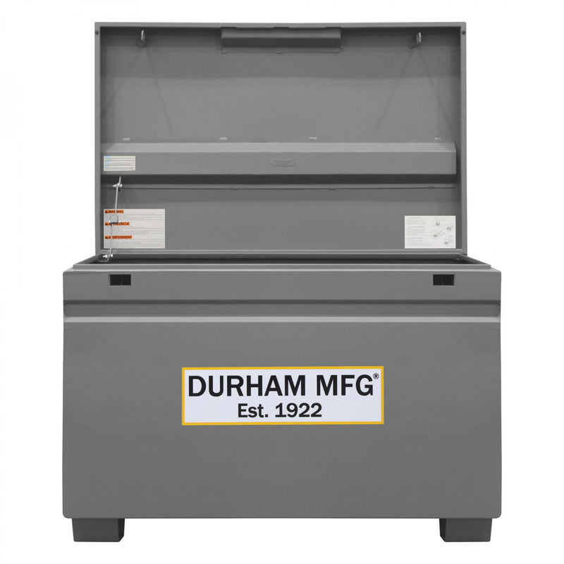 Durham Jobsite Storage Box, 25 Cu. Ft., 14 Gauge Steel, 48 X 30-1/16 X 33-7/8, Gray