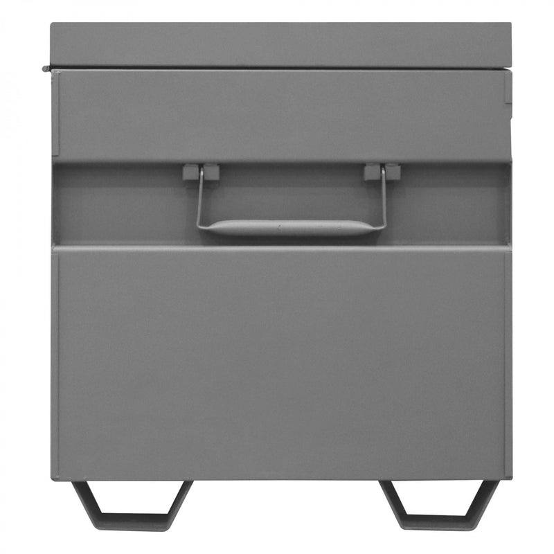 Durham Jobsite Storage Box, 25 Cu. Ft., 14 Gauge Steel, 48 X 30-1/16 X 33-7/8, Gray