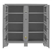 Durham Jobsite Storage Cabinet, 59 Cu. Ft., 14 Gauge Steel, 6 shelves and 8 door shelves