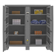 Durham Jobsite Storage Cabinet, 59 Cu. Ft., 14 Gauge Steel, 6 shelves and 8 door shelves