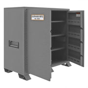 Durham Jobsite Storage Cabinet, 59 Cu. Ft., 14 Gauge Steel, 6 shelves and 8 door shelves