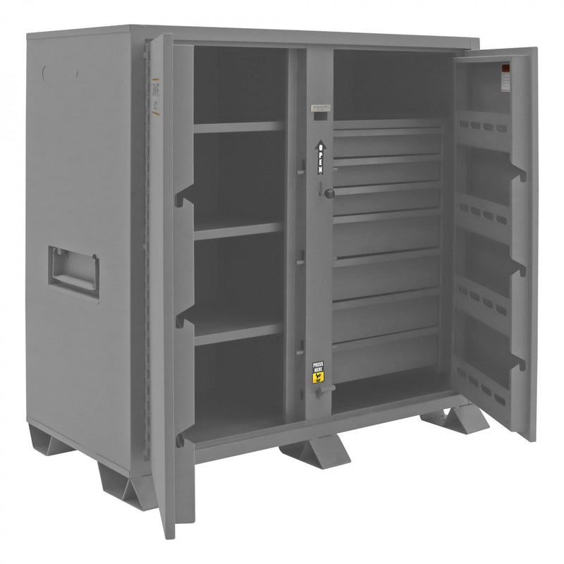 Durham Jobsite Storage Cabinet, 59 cu. ft., 14 Gauge Steel, 7 drawers, 3 shelves, 8 door shelves