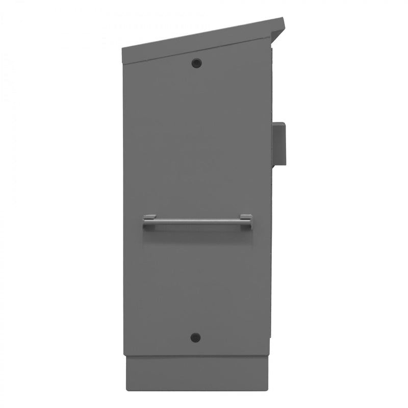 Durham Job Site Storage Cabinet, 14 Gauge, 64 x 28 x 62-3/4, 3 Fixed Shelves, Flush Doors