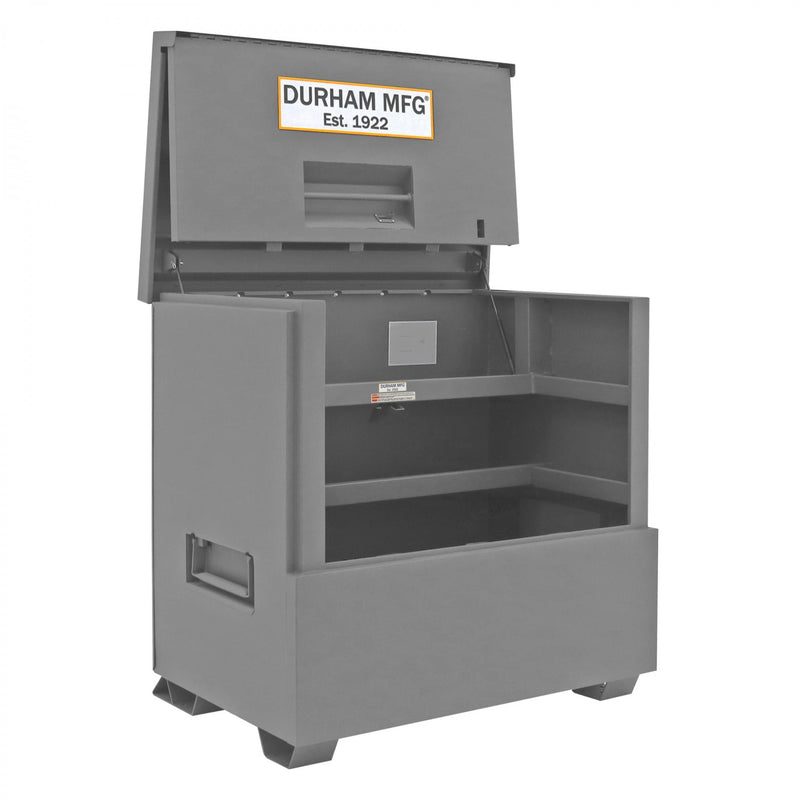 Durham Jobsite Piano Box, 38.3 Cu. Ft., 14 Gauge Steel, Fold down Cover, 48-1/2 x 33-7/8 x 49-7/16