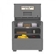 Durham Jobsite Piano Box, 38.3 Cu. Ft., 14 Gauge Steel, Fold down Cover, 48-1/2 x 33-7/8 x 49-7/16