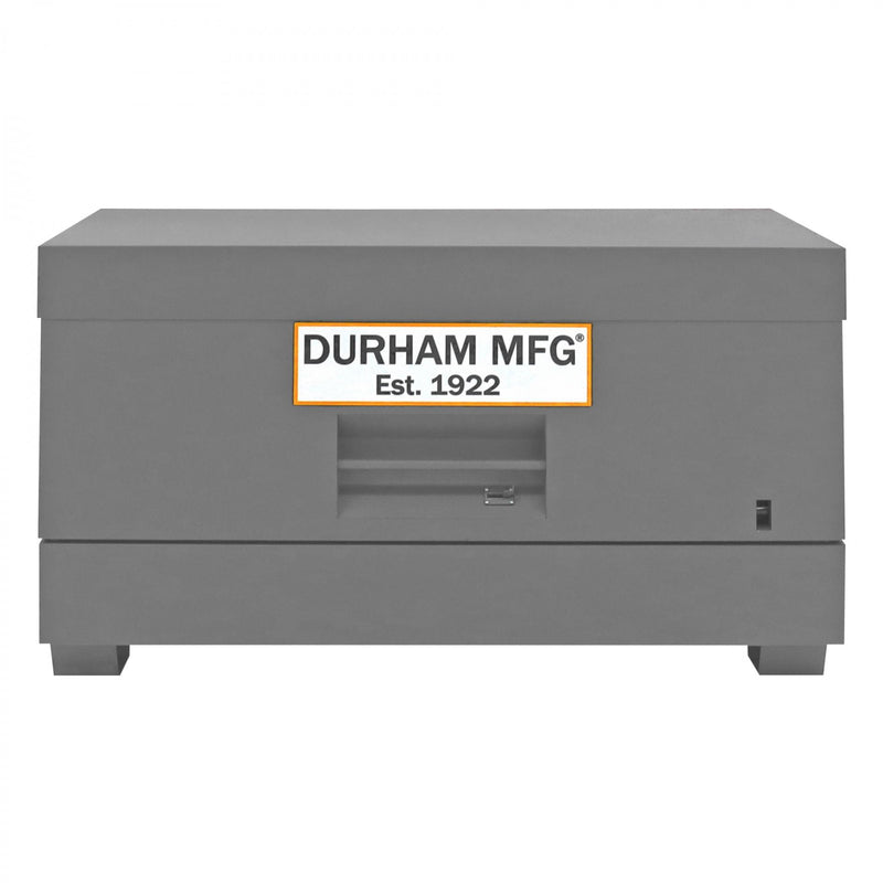 Durham Jobsite Piano Box, 31.9 cu. ft., 14 Gauge Steel, Fold down cover, 60-1/2 x 34 x 34-7/16, Gray