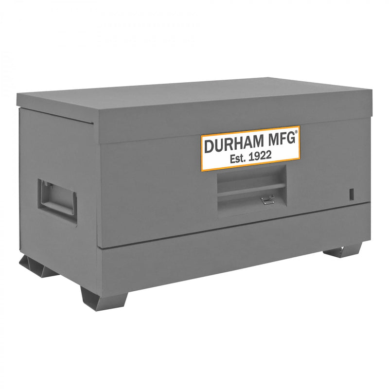 Durham Jobsite Piano Box, 31.9 cu. ft., 14 Gauge Steel, Fold down cover, 60-1/2 x 34 x 34-7/16, Gray