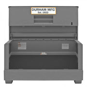 Durham Jobsite Piano Box, 31.9 cu. ft., 14 Gauge Steel, Fold down cover, 60-1/2 x 34 x 34-7/16, Gray