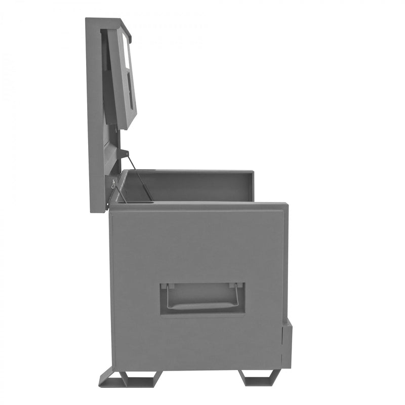 Durham Jobsite Piano Box, 31.9 cu. ft., 14 Gauge Steel, Fold down cover, 60-1/2 x 34 x 34-7/16, Gray
