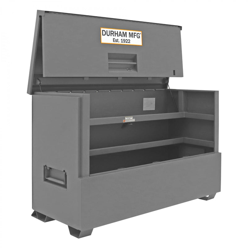 Durham Jobsite Piano Box, 57.4 cu. ft., 14 Gauge Steel, Fold down cover, 72-7/16 x 33-7/8 x 49-7/16