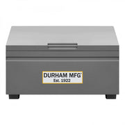 Durham Slope Lid, Jobsite Storage Box, 31 Cu. Ft., 14 Gauge Steel, 60 X 30 X 39-3/8, Gray