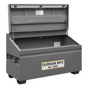 Durham Slope Lid, Jobsite Storage Box, 31 Cu. Ft., 14 Gauge Steel, 60 X 30 X 39-3/8, Gray