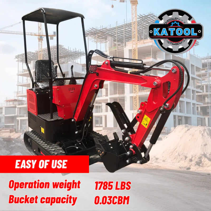 KATOOL Mini Excavator Crawler Digger Bucket KT-EX20 /Mechanical thumb B&S Gas Engine Katool