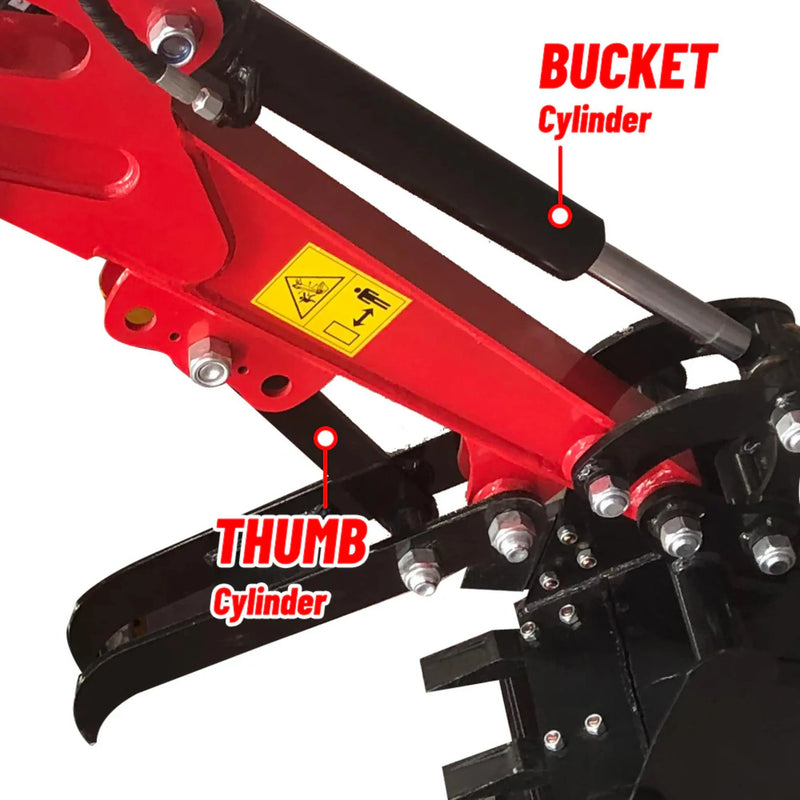 KATOOL Mini Excavator Crawler Digger Bucket KT-EX20 /Mechanical thumb B&S Gas Engine Katool