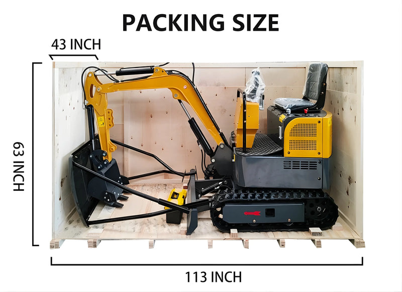 KATOOL Mini Excavator Crawler Digger Bucket KT-EX20 /Mechanical thumb B&S Gas Engine Katool