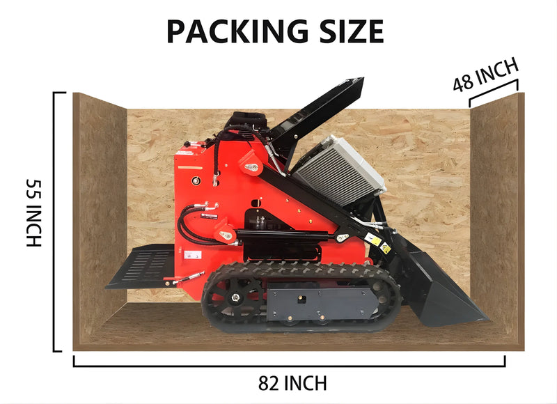 KATOOL New Mini Skid Steer Track Loader 23 HP Lifting Capacity 837LBS--KT-SK26 B Katool