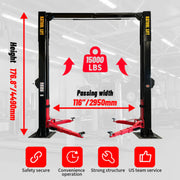 KT-M150D 15,000 lbs Two Post Lift Katool