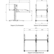 KT-P2700 2 post floor plate parking lift -2 column parking lift car parking lift 6600 LBS Katool