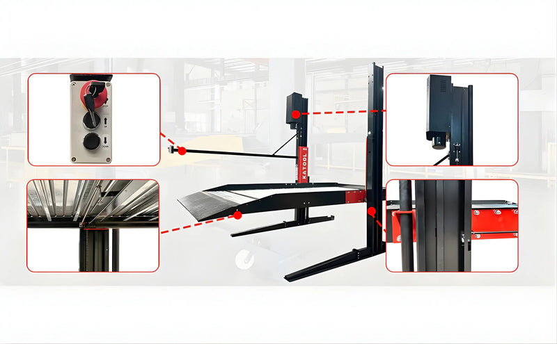 KT-P2700 2 post floor plate parking lift -2 column parking lift car parking lift 6600 LBS Katool
