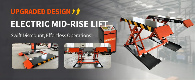 KT-X90E 8000 lbs Electric Mid Rise Scissor Lift 47" Lifting Height Katool