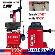 Katool KT-T800 Tire Changer + KT-B700 Wheel Balancer Combo with Mounting Adaptors Katool