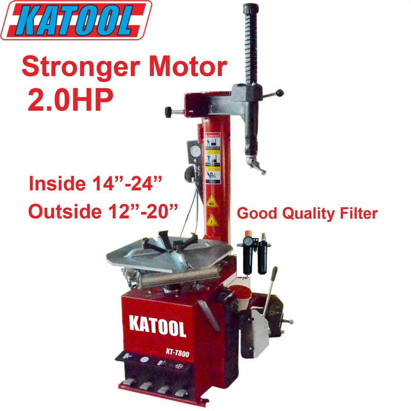 Katool KT-T800 Tire Changer + KT-B750 Wheel Balancer Combo with Mounting Adaptors Katool