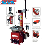 Katool KT-T800 Tire Changer + KT-B750 Wheel Balancer Combo with Mounting Adaptors Katool