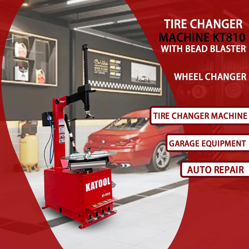 Katool KT-T810 Tire Changer + KT-B750 Wheel Balancer Combo with Mounting Adaptors Katool