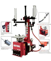 Katool KT-T830 Tire Changer + KT-B700 Wheel Balancer Combo with Mounting Adaptors Katool