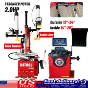 Katool KT-T830 Tire Changer + KT-B750 Wheel Balancer Combo with Mounting Adaptors Katool