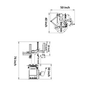 Katool KT-T830 Tire Changer + KT-B750 Wheel Balancer Combo with Mounting Adaptors Katool