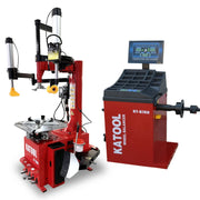 Katool KT-T830 Tire Changer + KT-B760 Wheel Balancer Combo with Mounting Adaptors Katool