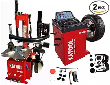 Katool KT-T835 Tire Changer + KT-B700 Wheel Balancer Combo with Mounting Adaptors Katool