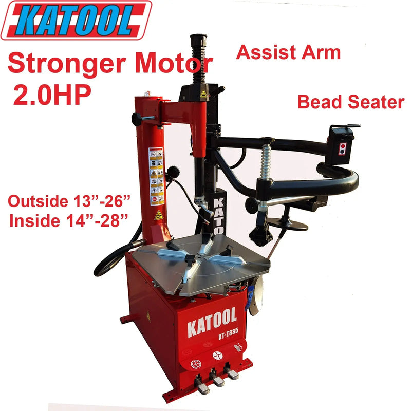 Katool KT-T835 Tire Changer + KT-B700 Wheel Balancer Combo with Mounting Adaptors Katool
