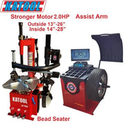 Katool KT-T835 Tire Changer + KT-B750 Wheel Balancer Combo with Mounting Adaptors Katool