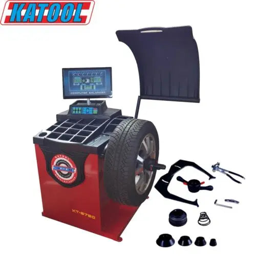 Katool KT-T835 Tire Changer + KT-B750 Wheel Balancer Combo with Mounting Adaptors Katool
