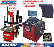 Katool KT-T835 Tire Changer + KT-B750 Wheel Balancer Combo with Mounting Adaptors Katool