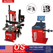 Katool KT-T835 Tire Changer + KT-B760 Wheel Balancer Combo with Mounting Adaptors Katool
