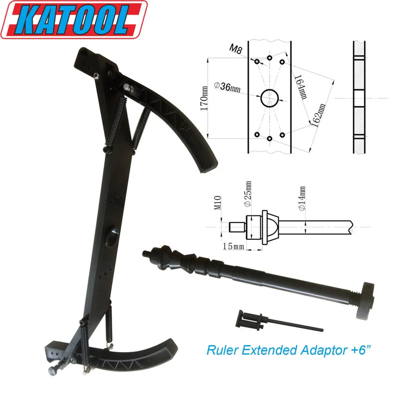 Katool KT-T850 Tire Changer + KT-B700 Wheel Balancer Combo with Mounting Adaptors Katool