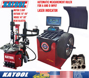 Katool KT-T850 Tire Changer + KT-B750 Wheel Balancer Combo with Mounting Adaptors Katool